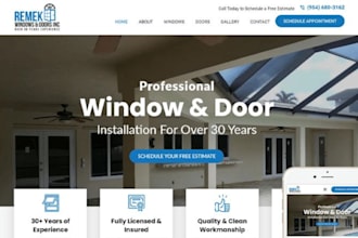 design dynamic window installation website window tinting window landing page