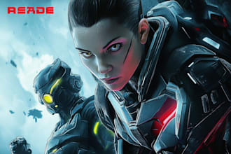 create fantasy, sci fi, character with hyperrealistic style
