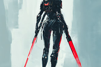 do high quality 3d character art, fantasy art, sci fi art, and concept art