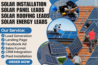 generate solar installation leads solar panel energy leads solar roofing leads