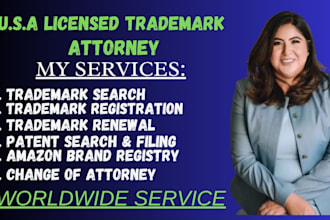 do trademark attorney, registration and renewal for amazon brand at uspto
