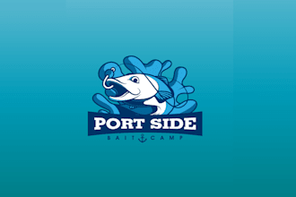 create eye catching incorporates salt water fishing logo