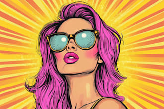make pop art and doodle illustration for anything