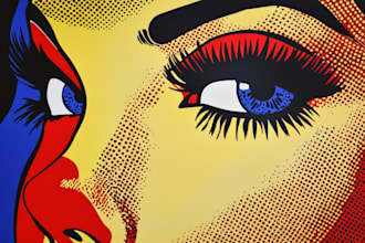 draw pop art or roy lichtenstein style