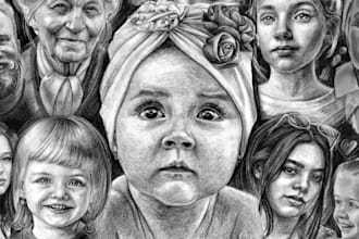 do realistic drawing, pencil sketch, pencil drawing, portrait, pet illustration