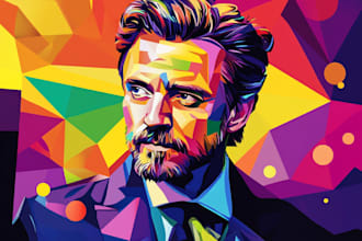 make an awesome and colorful vector wpap pop art
