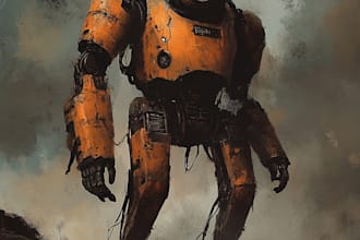make it a sci fi robot concept art for you