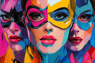draw comic superhero pop art portraits