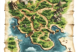 do fantasy map illustration for dnd, novels and games