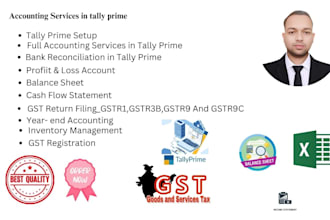 do accounting and bookkeeping in tally prime and gst compliance