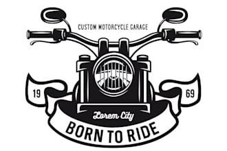 design classic engine skull motorcycle logo