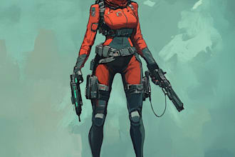 do dnd fantasy sci fi character or landscape illustration