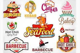 design restaurant, catering, pizza, BBQ, coffee shop or business logo