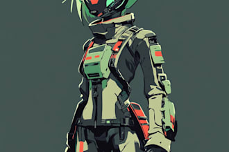 design stunning sci fi, cyberpunk, fantasy characters or concept art