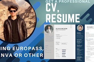 make a professionally designed CV, resume