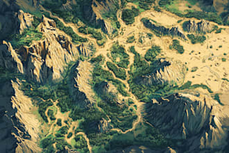 draw vector map illustrations and board maps, recreate maps