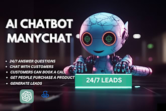 build ai chatbot for any business using manychat and chatgpt