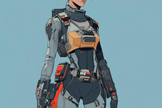 draw scifi concept art dnd illustration sci fi anime illustration