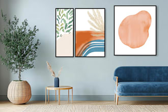design minimalist boho abstract printable wall art