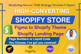 do professional shopify store design, figma to shopify, shopify landing page