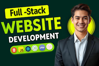 do website development as full stack developer, react js php laravel developer