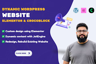 create a dynamic wordpress website with crocoblock, elementor, and jet engine