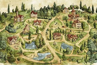 paint a customized digital watercolor wedding map