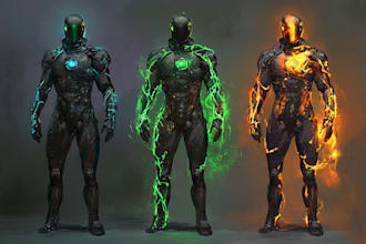 design stunning sci fi, cyberpunk, portrait art