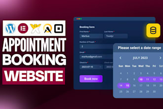 set up acuity scheduling, square appointment or calendly booking website