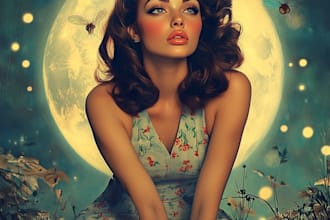create your fantasy character or pin up girl art