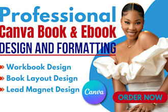 do canva ebook workbook journal KDP book formatting canva book cover design