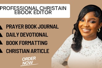 ghostwrite edit christian book format daily devotional jourmal self help ebook