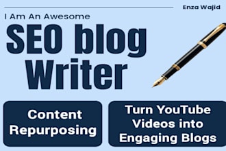 convert videos or podcast into a well structured SEO blog