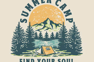 create an awesome summer camp logo