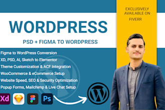 convert figma to elementor wordpress website professionally