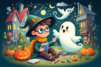 create water colour children book illustrations