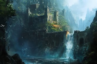 draw realistic illustration, environment concept art