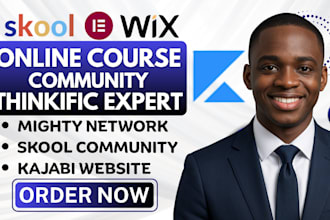 setup skool community manager, online course, mighty network, thinkific, kajabi