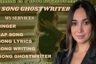 be your female gospel singer, music producer vocalist, rock,pop, songwriter, edm