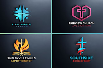 make a modern minimalist church ministry religious logo and any graphic design