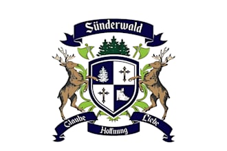 make professional luxury family crest, heraldic, coat of arms logo design