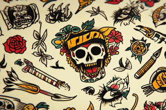 make you a traditional old school tattoo style design