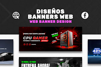 design digital banners for websites or social media