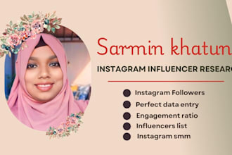 provide you instagram influencer list on  targeted niche