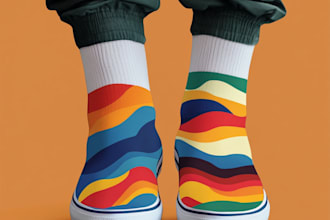 make a modern and unique custom socks