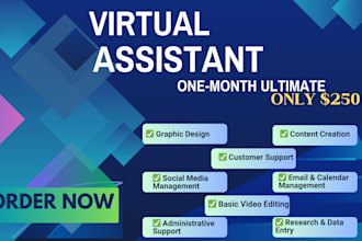 be your dedicated virtual assistant for one month
