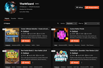 create, fix and optimize custom minecraft modpacks