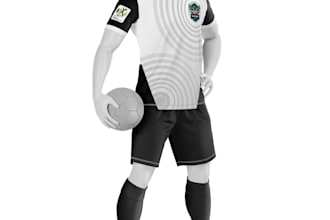 editable soccer player mockup PSD customizable and realistic