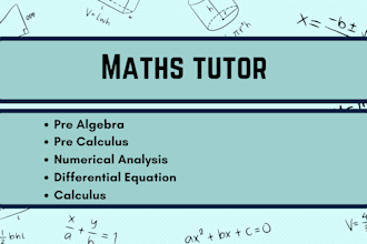 be your professional math tutor calculus, algebra, geometry