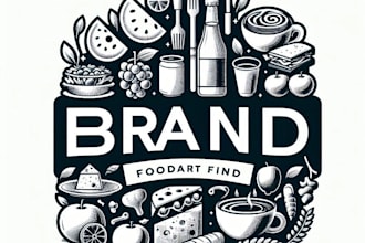 design modern and bold rv, food and drink, off road logo